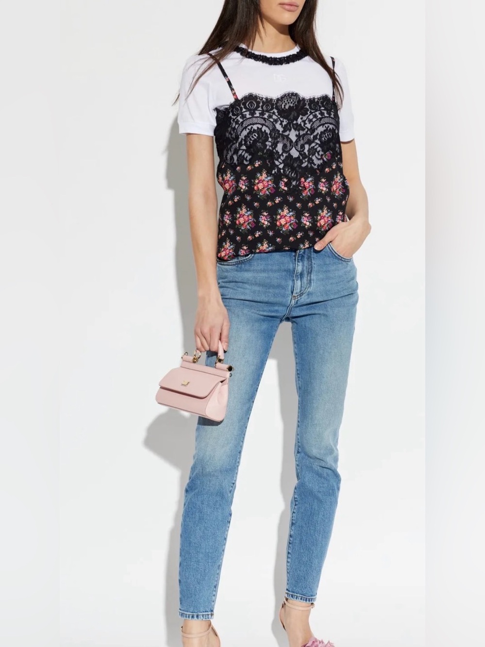 Dolce & Gabbana Light Blue Skinny Jeans with ankle zippers